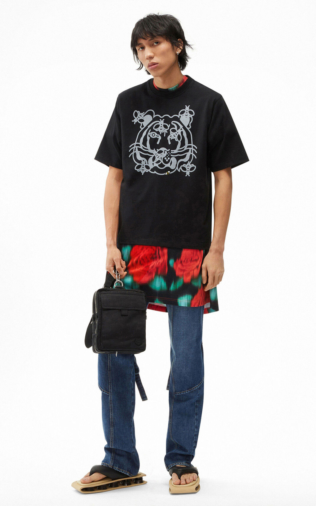 Camisetas Kenzo Bee a Tiger Hombre Negras - SKU.3012578